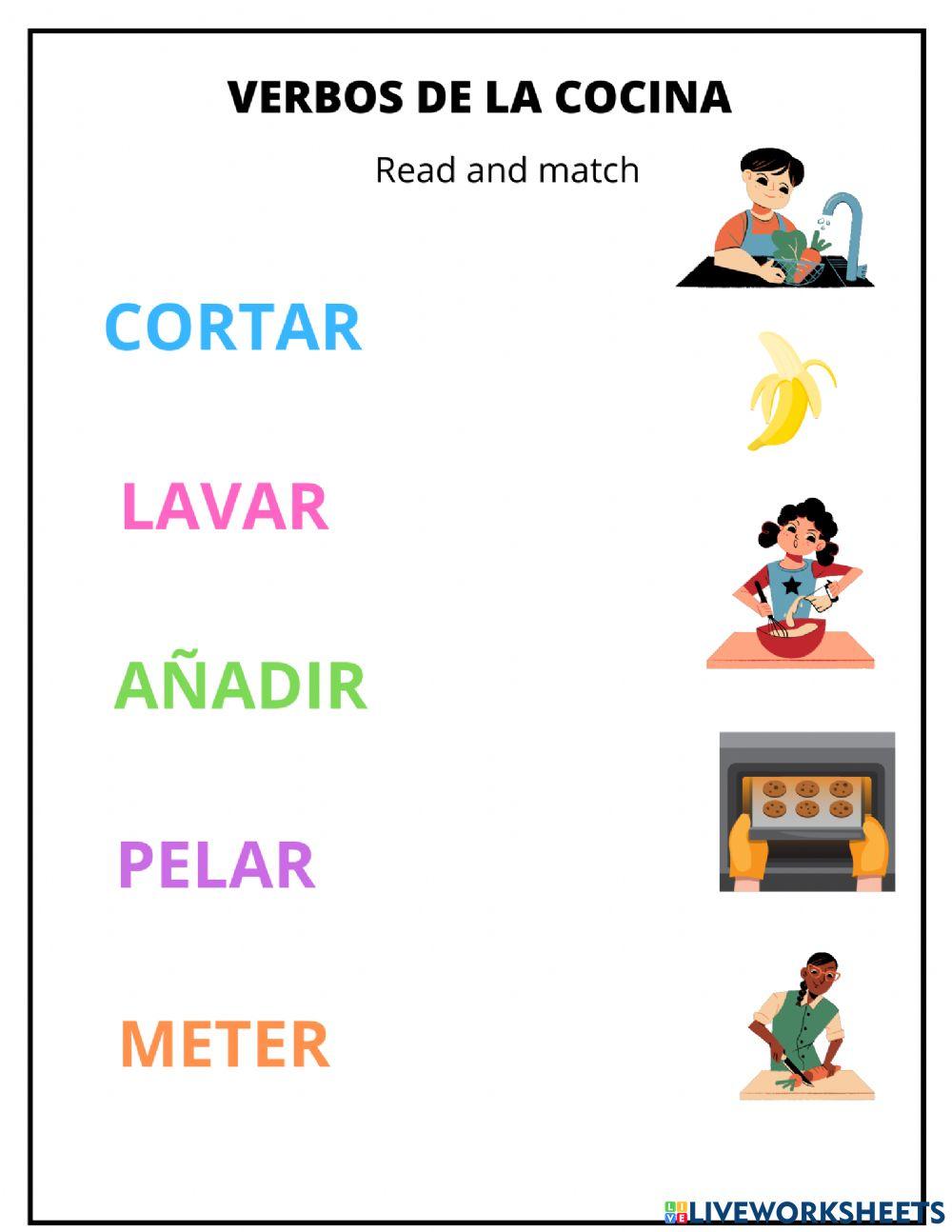 Los verbos de la cocina