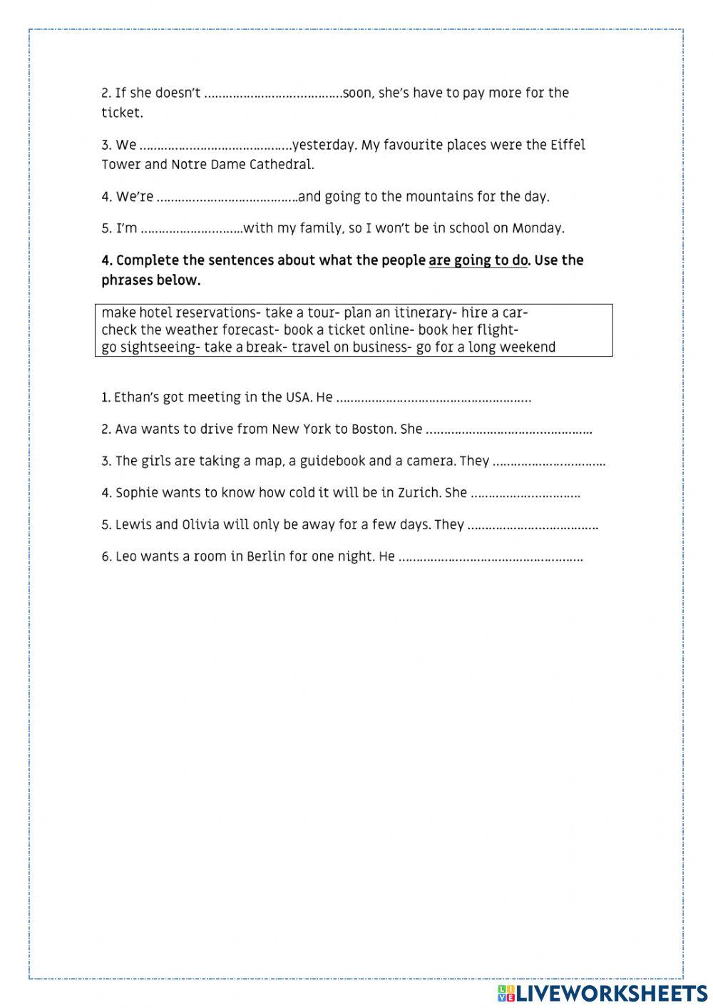 Vocabulary: travelling