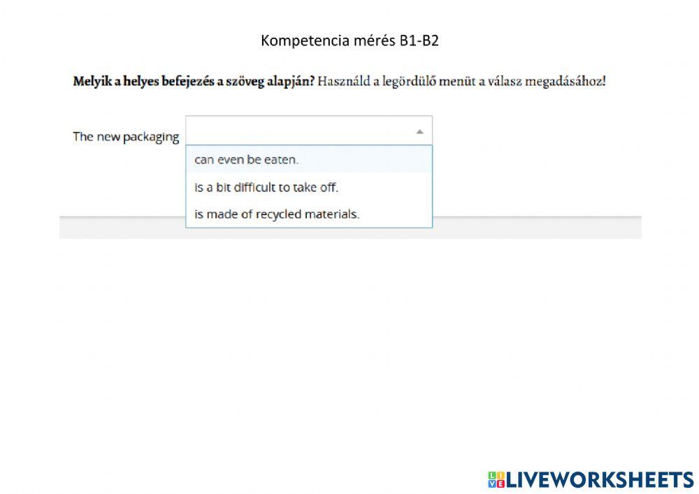 Angol nyelvi kompetenciamérés
