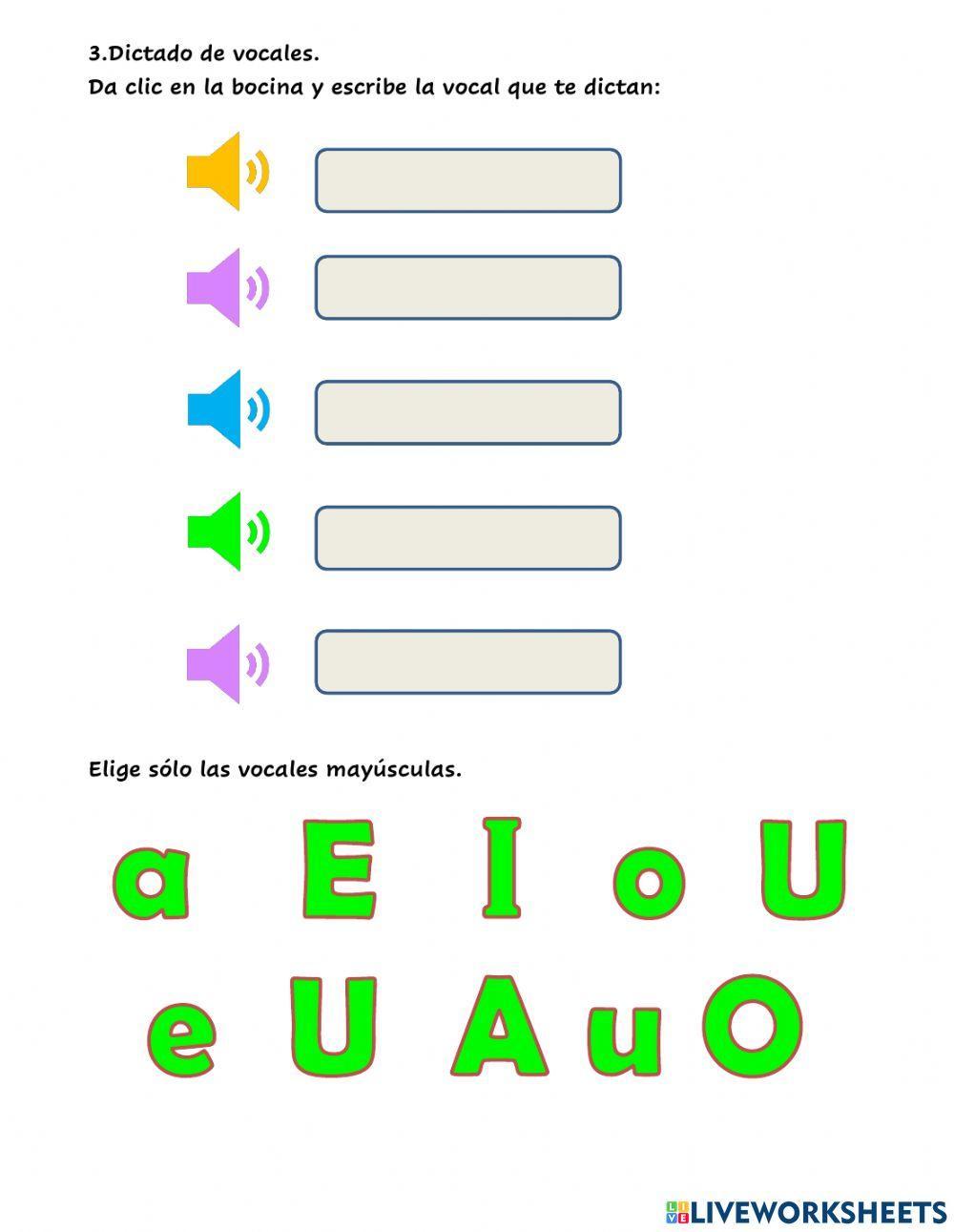 Ejercicios con vocales