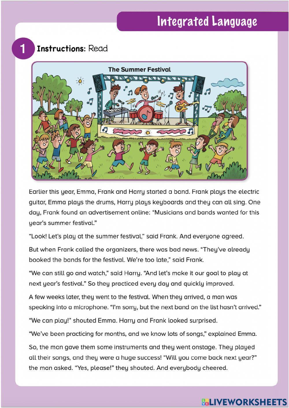 Reading and listening