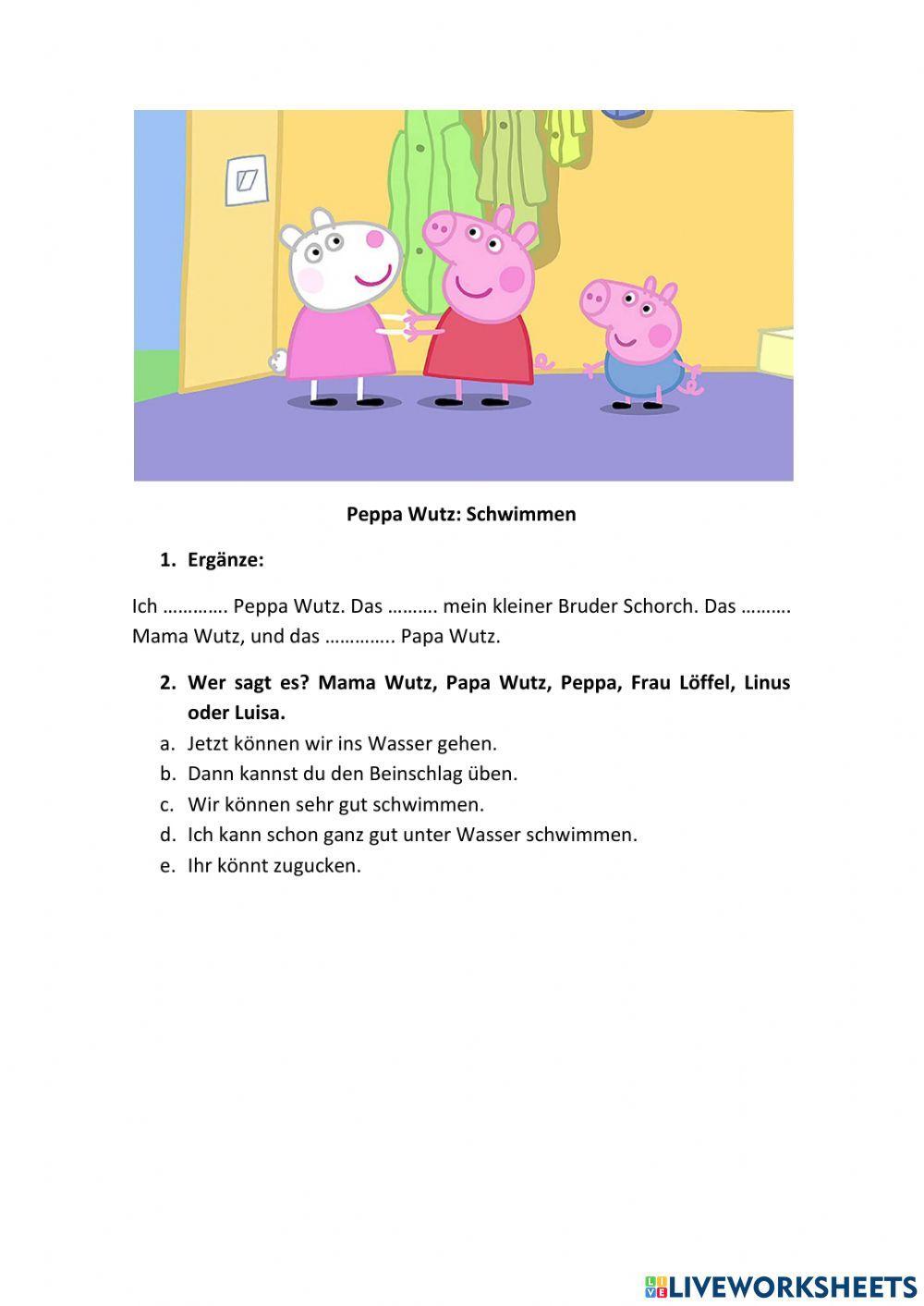 Peppa Wutz -schwimmen