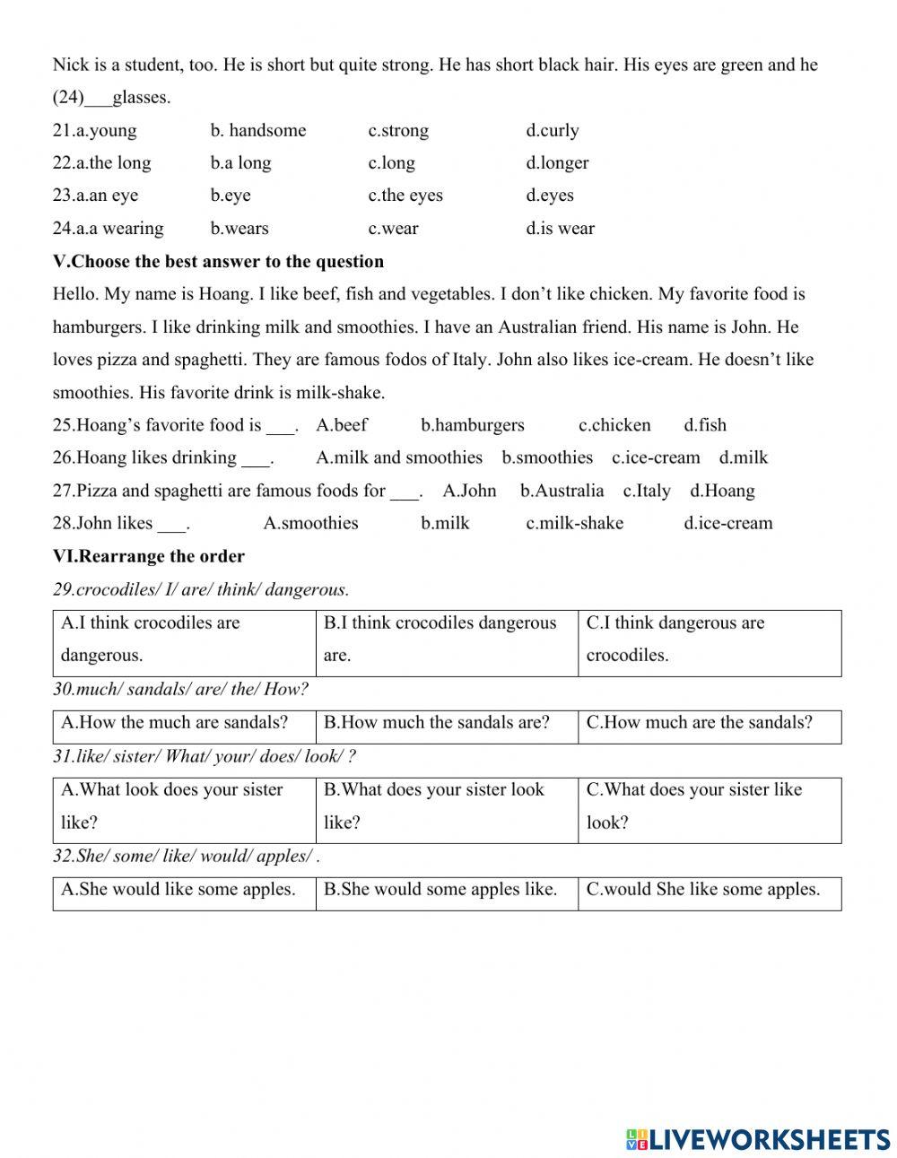 grade4-final 2nd term test 1