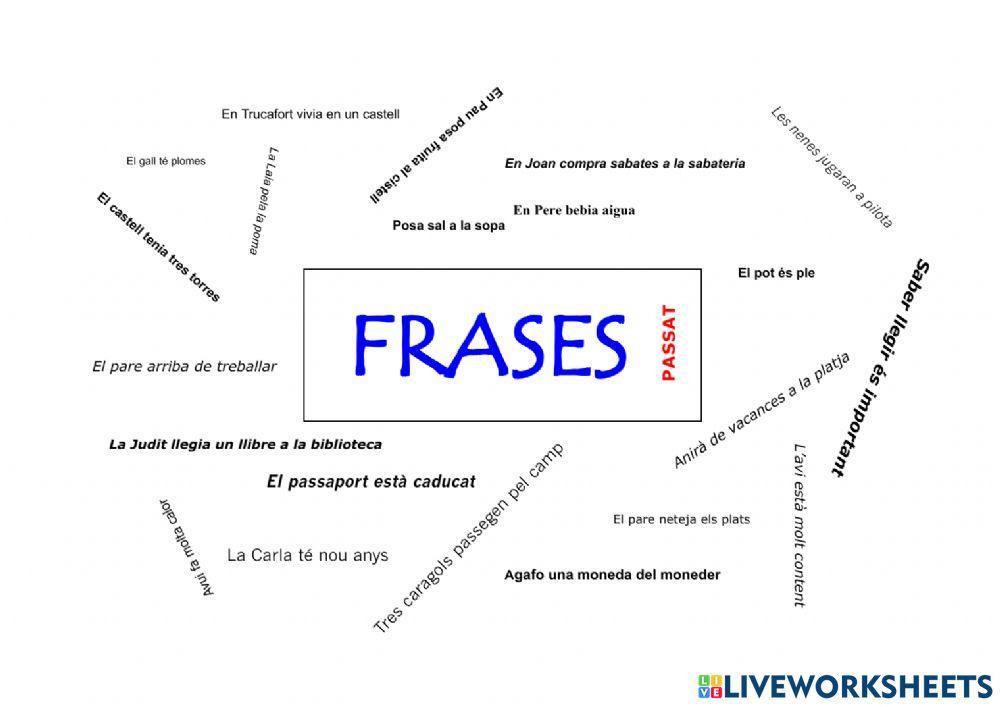 Frases en passat