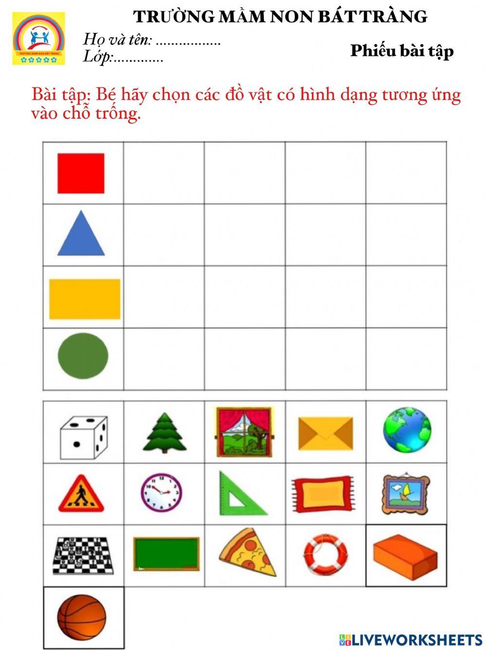 Phiếu BT Toán-MN Bát Tràng