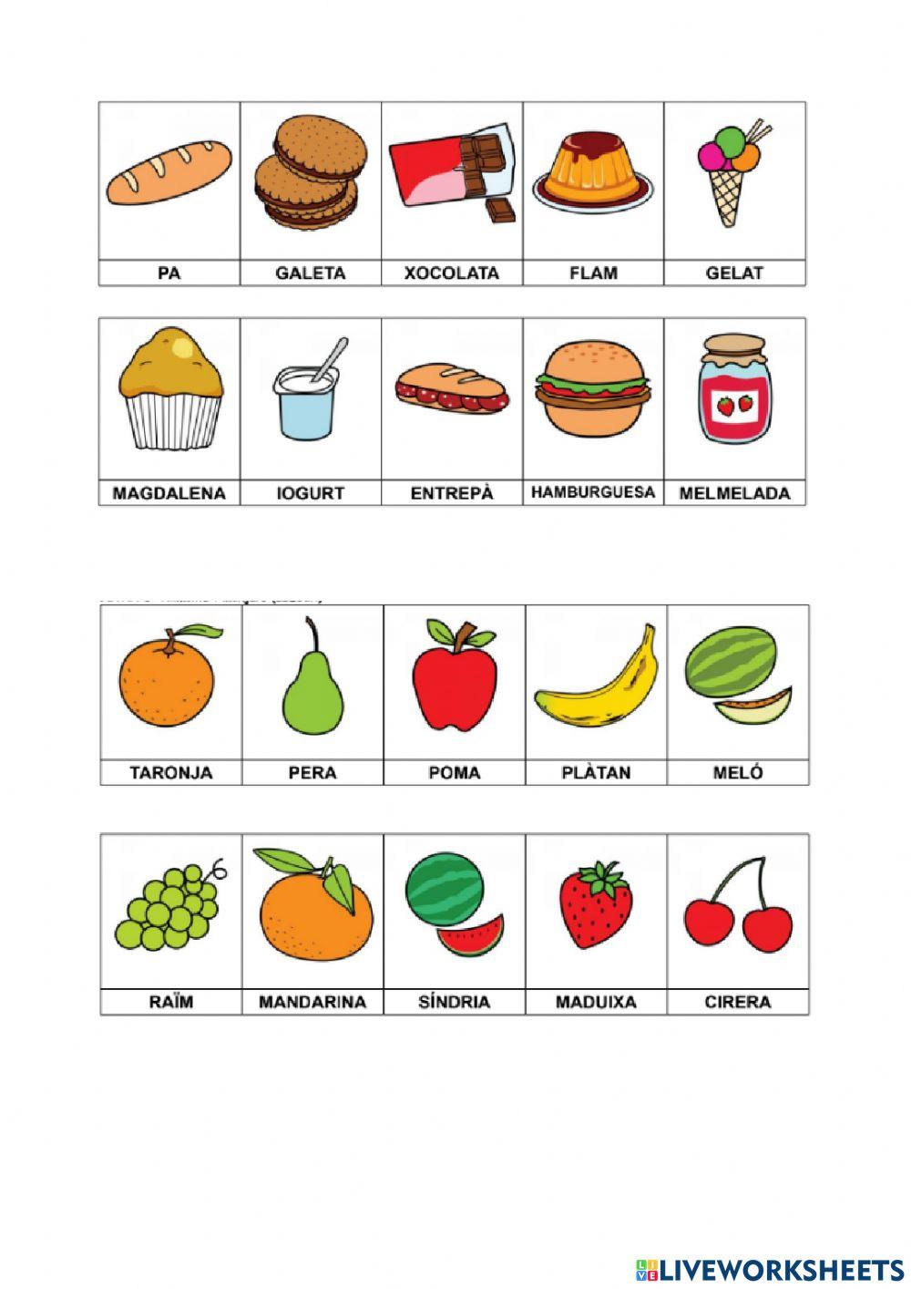 Vocabulari aliments