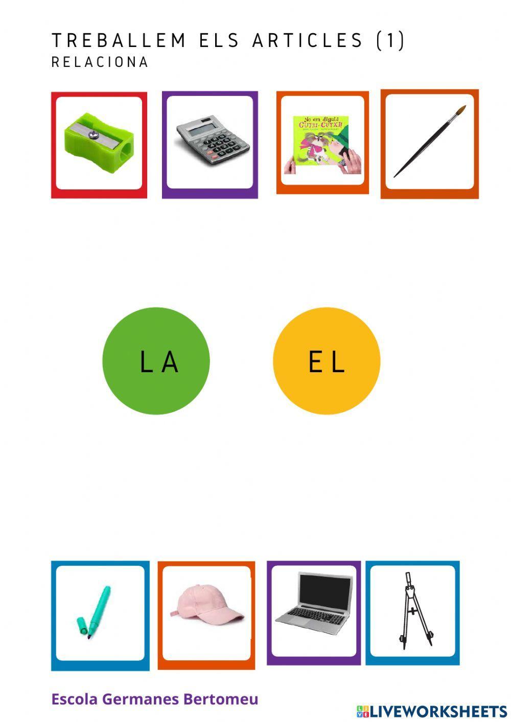 Relacionar articles material escolar