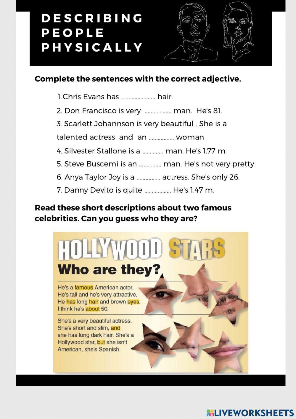 Describing someone's appearance