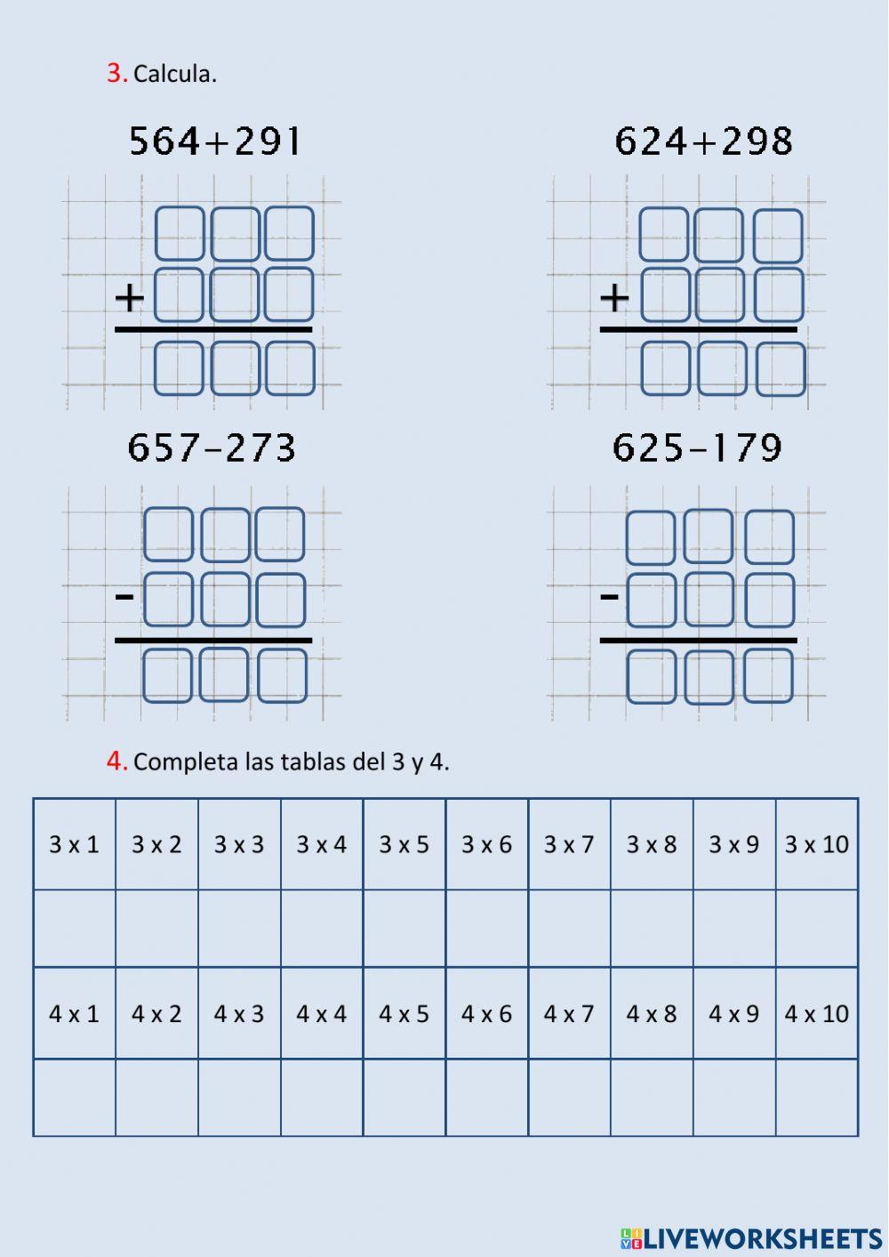 Cálculo y operacines
