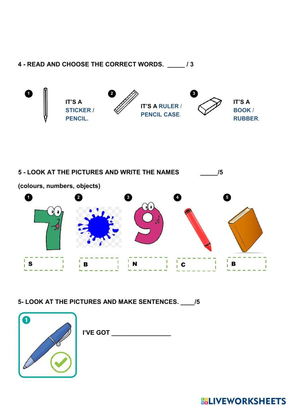 1st children -  test 1 - unit 1
