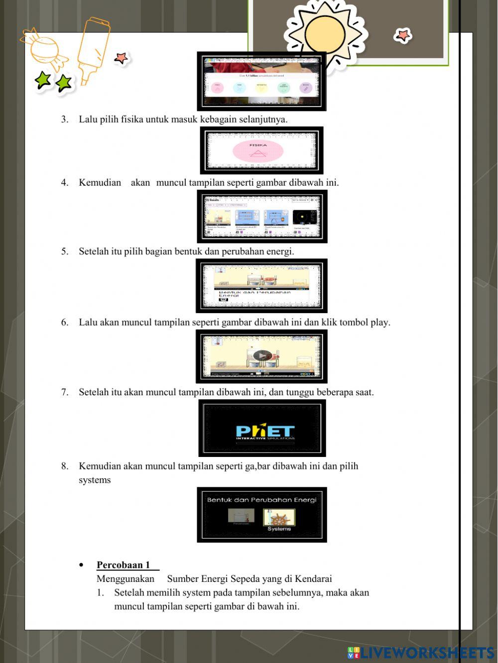 LKPD PhET SIMULATIONS PERUBAHAN ENERGI