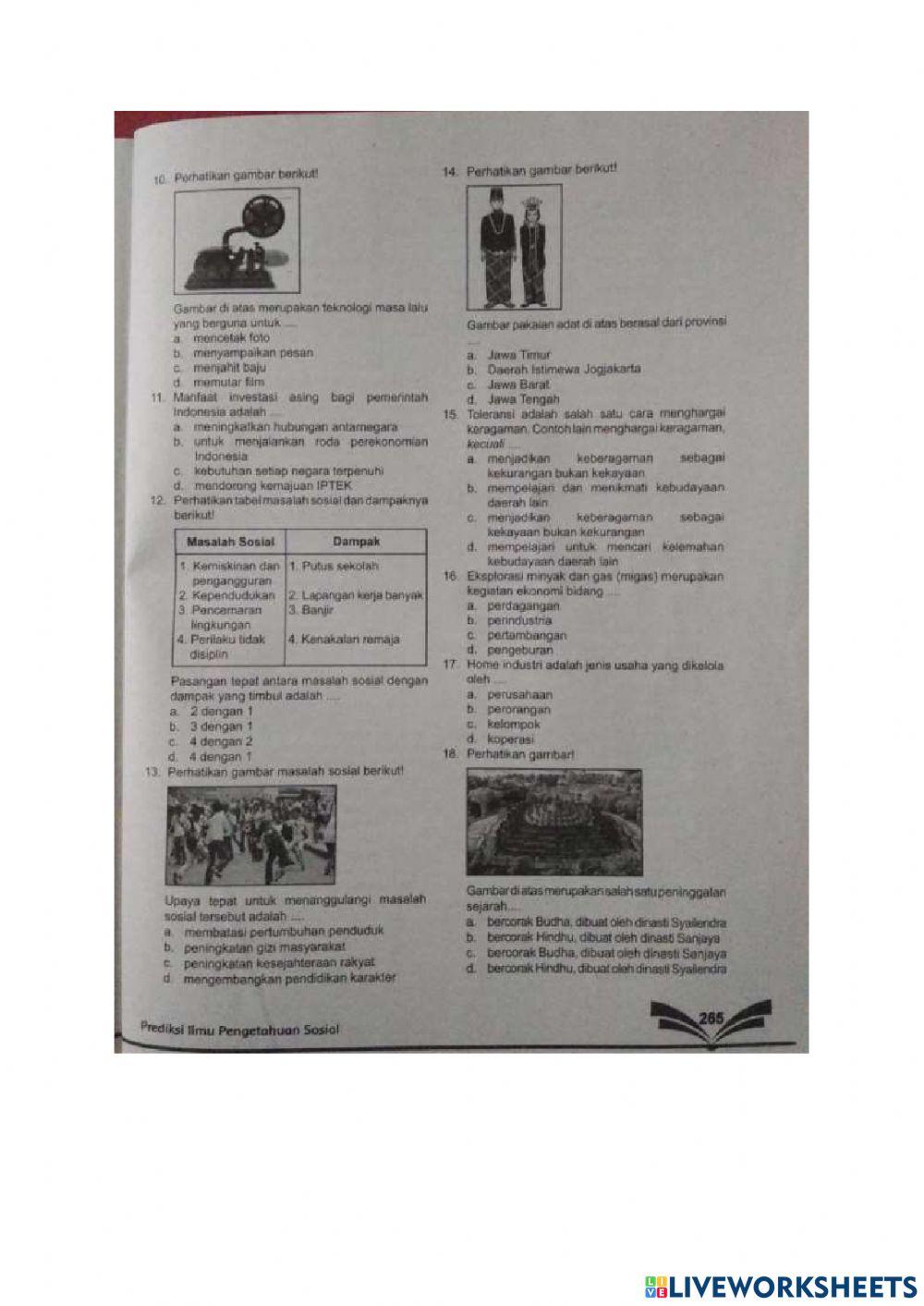 Latihan us ips exercise | Live Worksheets