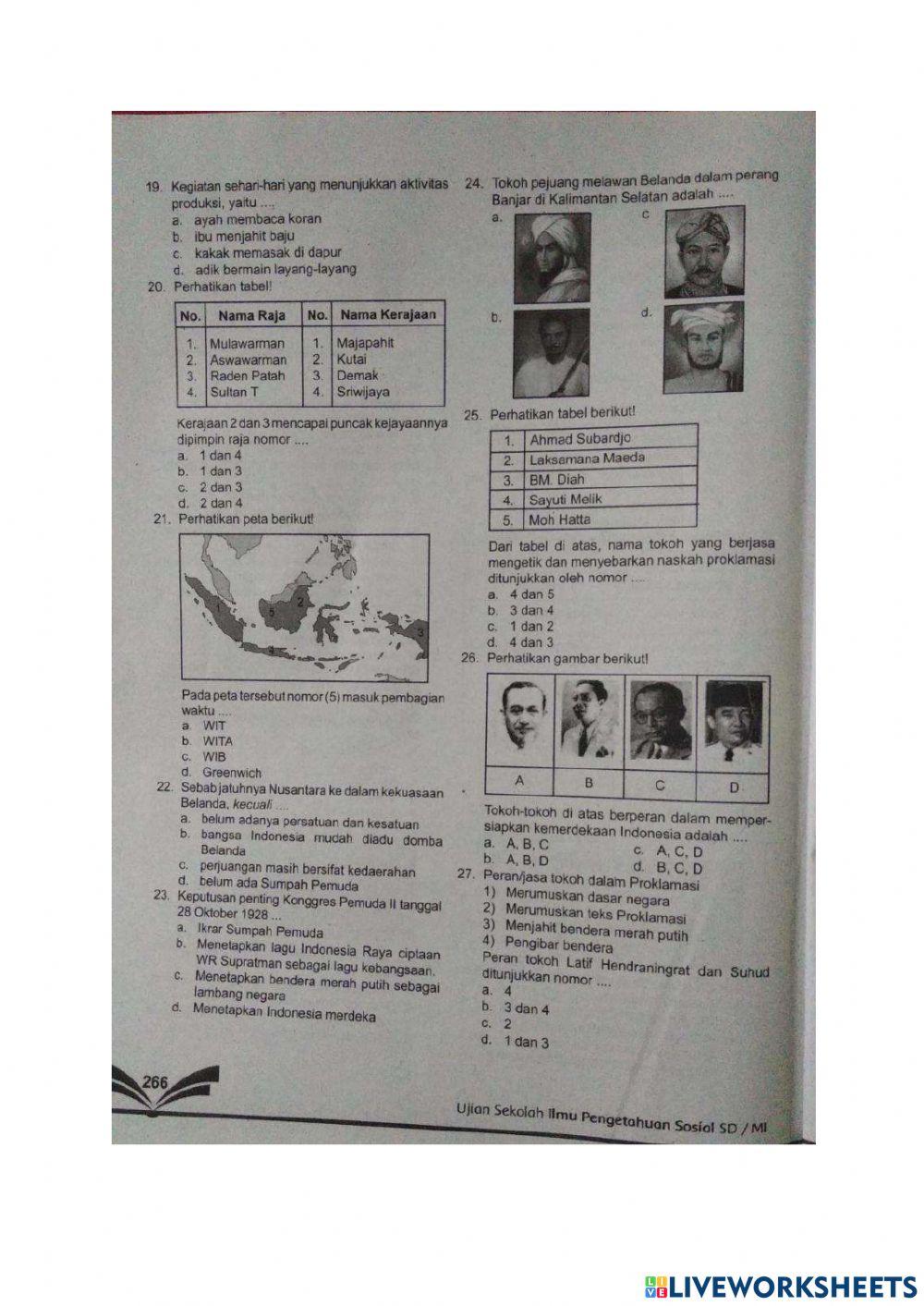 Latihan us ips exercise | Live Worksheets