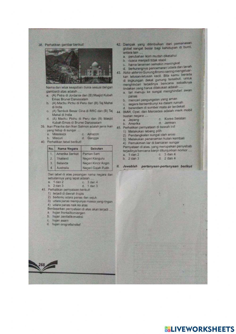 Latihan us ips exercise | Live Worksheets