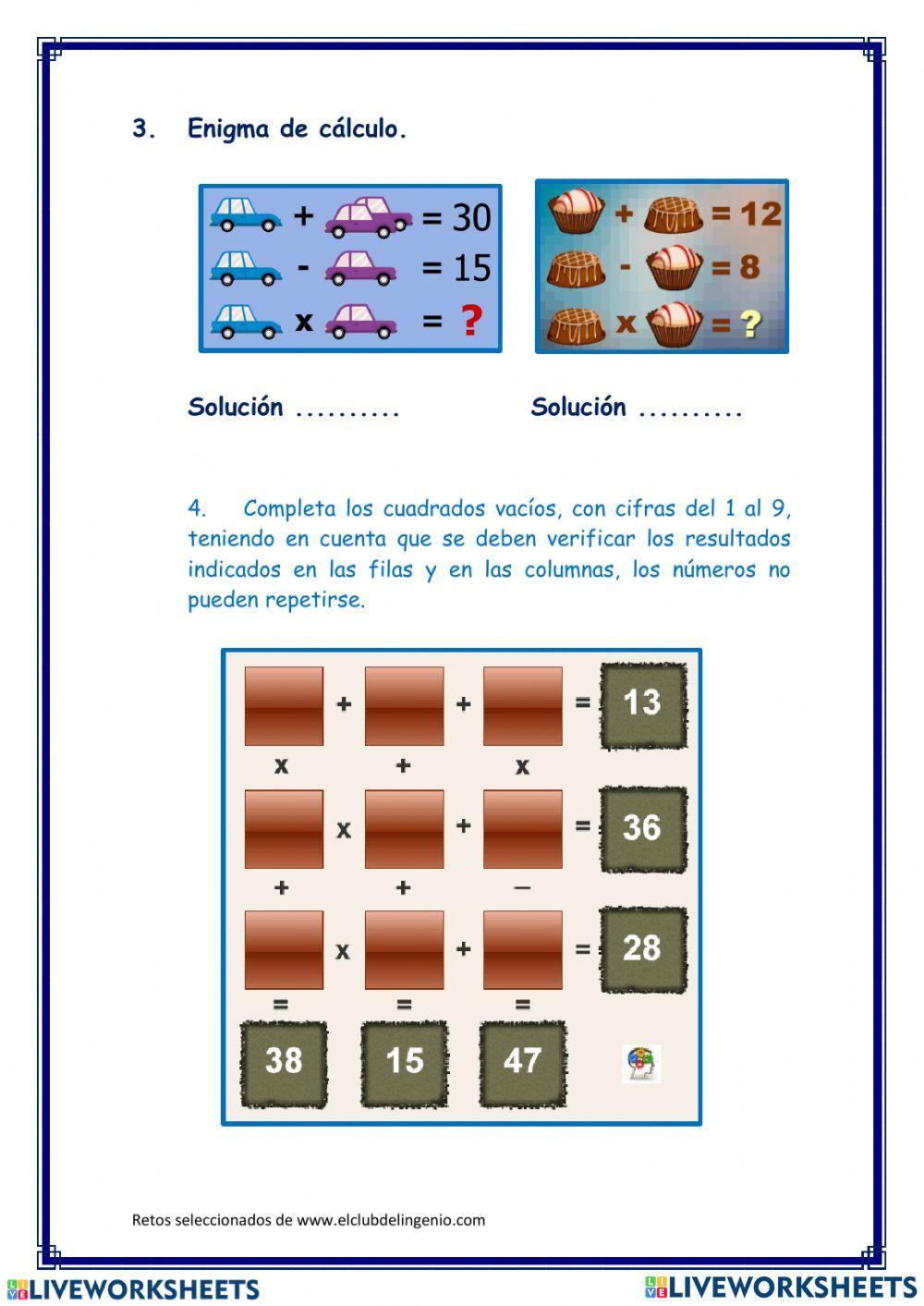 Ejercicios de lógica