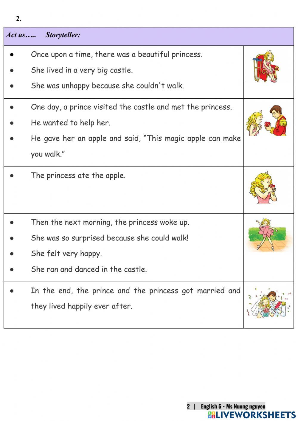 E5U14 (speaking) What happened in the story -nuongnguyen