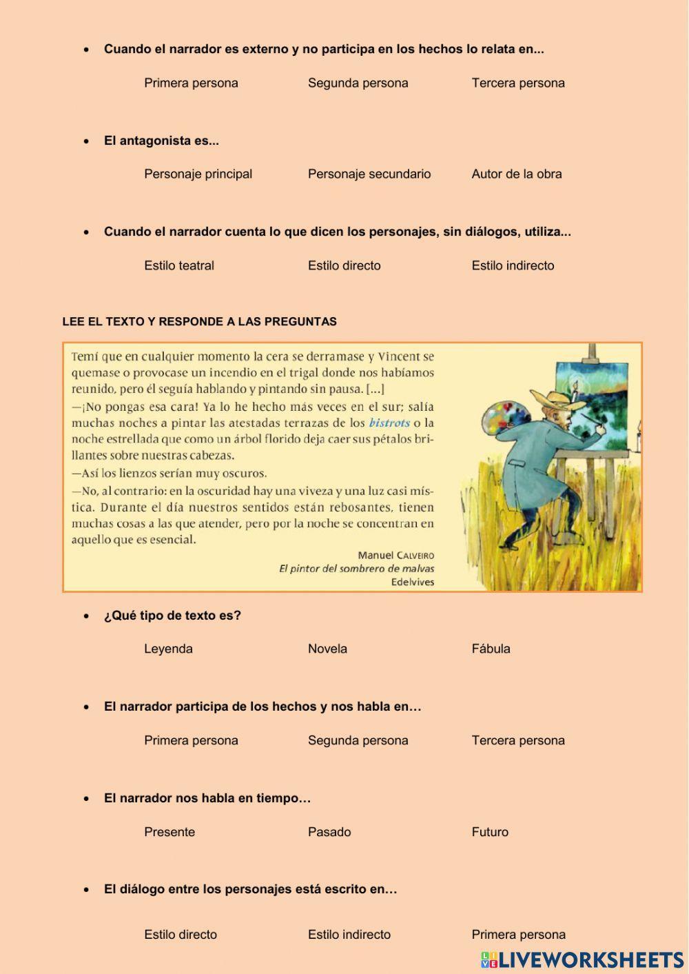 La narrativa La narrativa