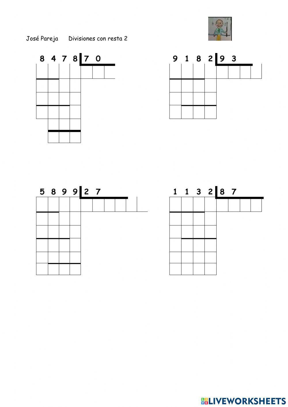 Divisiones con resta 2