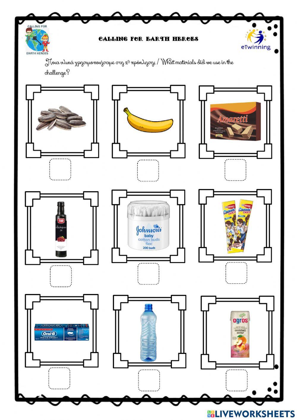 What materials did we use in the challenge?
