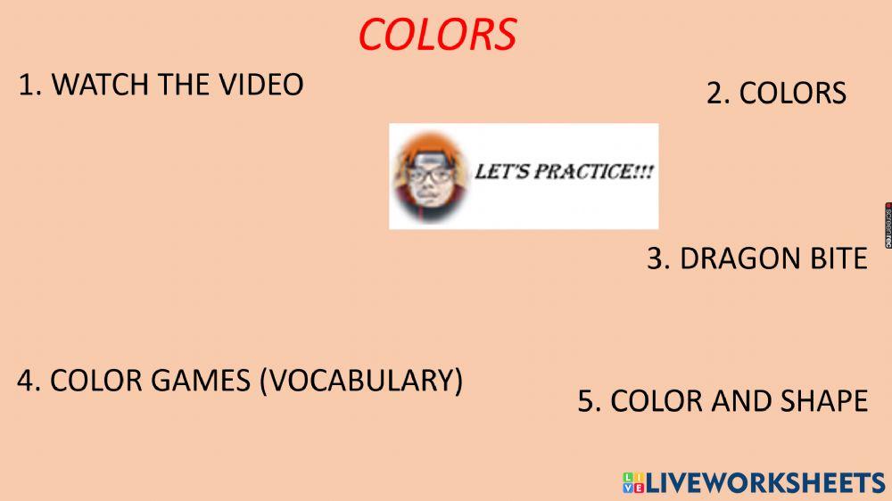 Colors (vocabulary, listening, games)