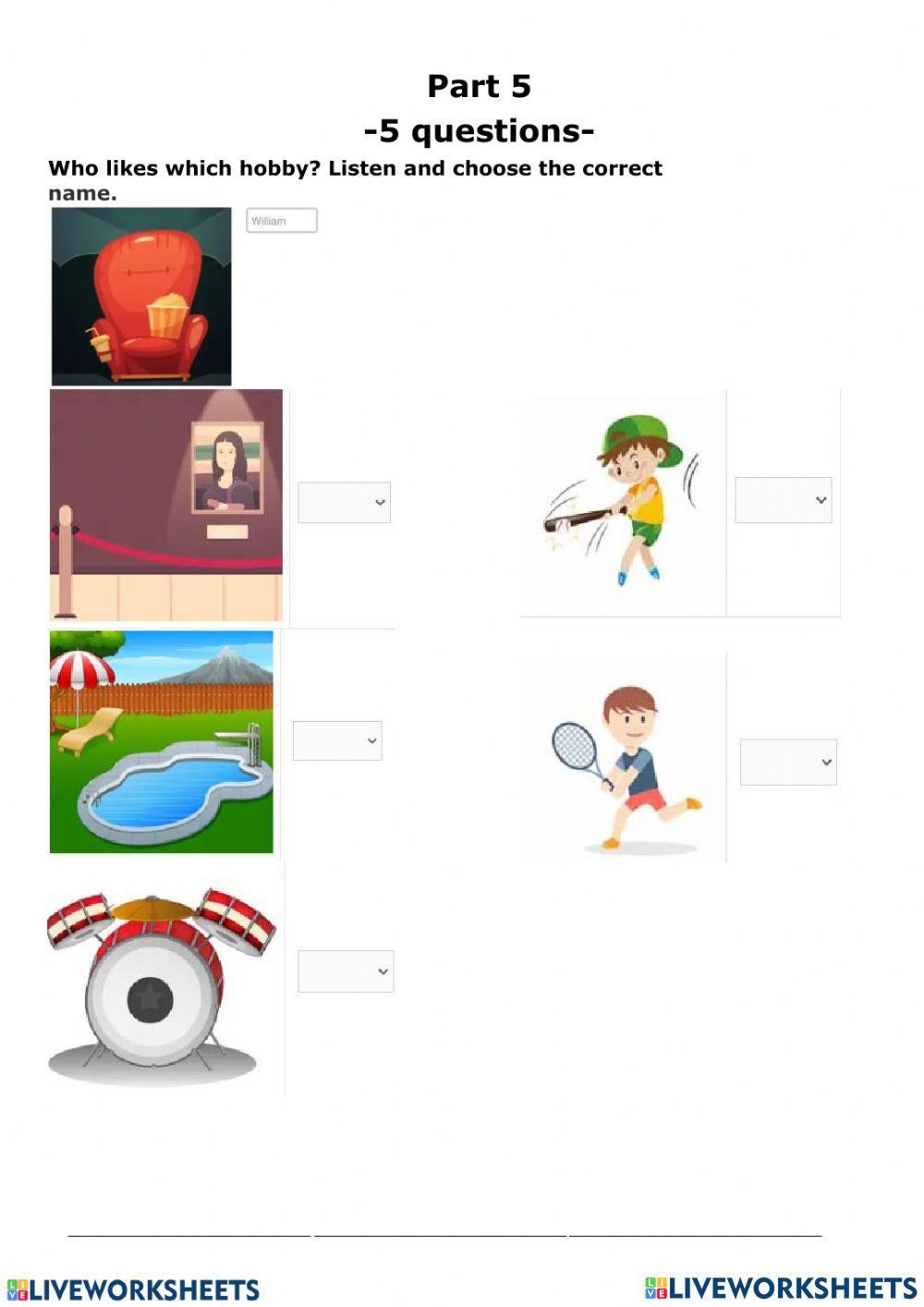 Movers 3 Listening Exam