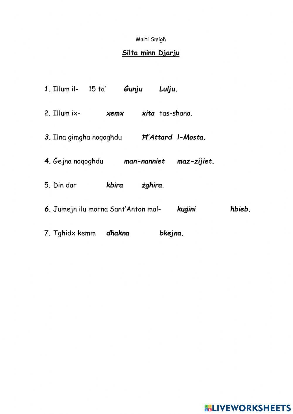 Smigħ - Silta minn Djarju 2 Smigħ - Silta minn Djarju 2
