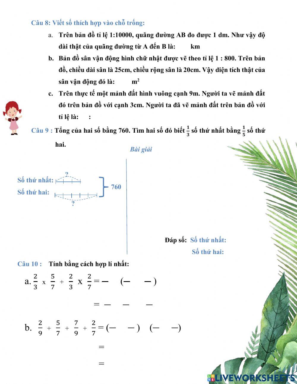 Luyện toán 4 tuần 30