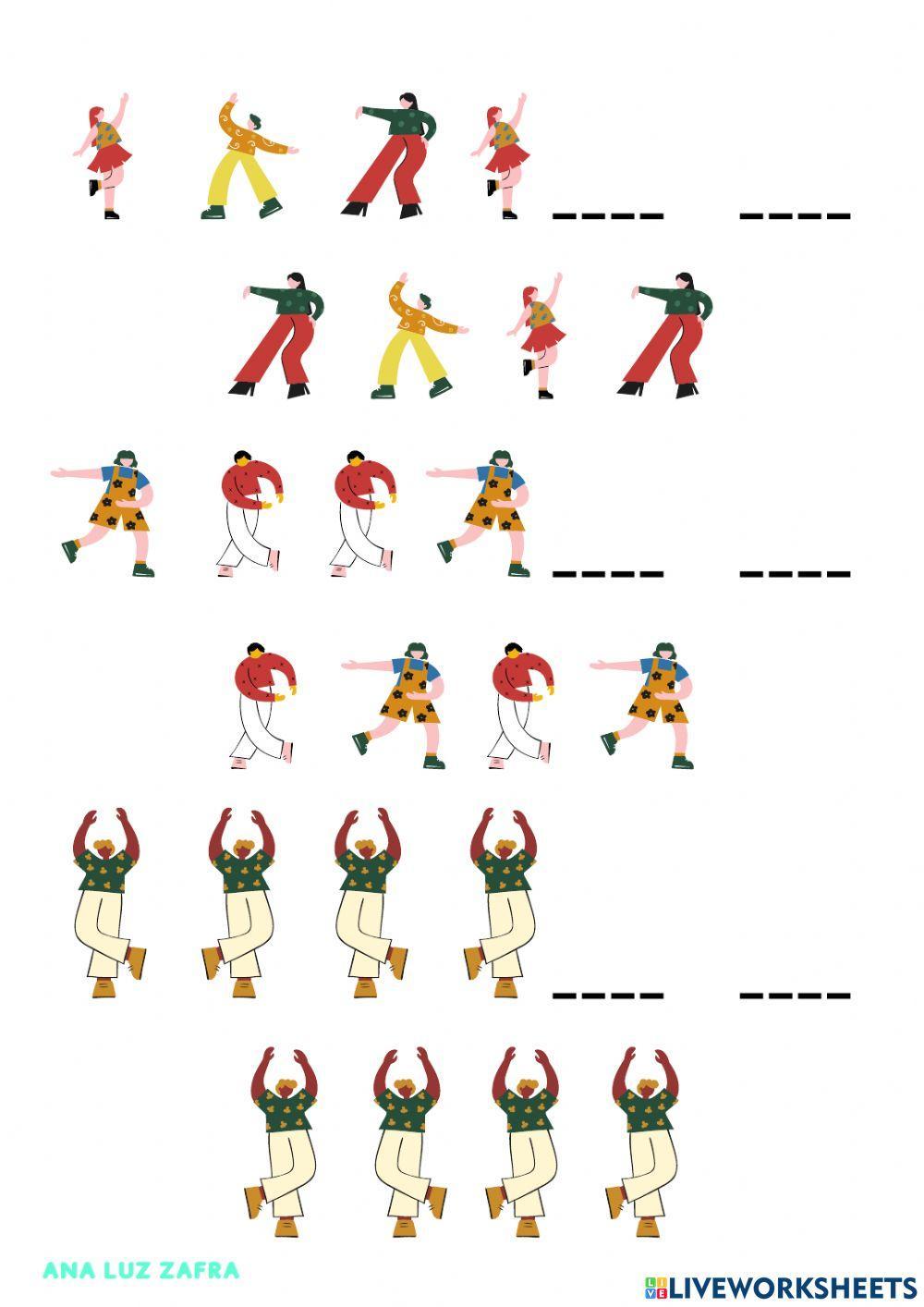 Patrones de repetición de movimientos corporales