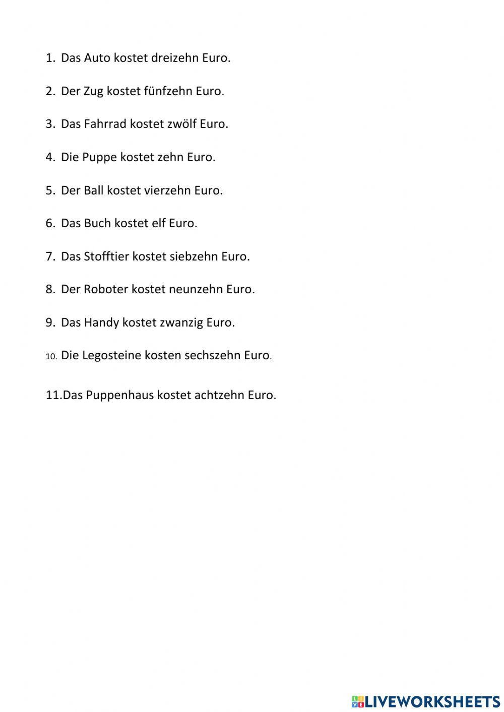 Spielzeuge und Preise