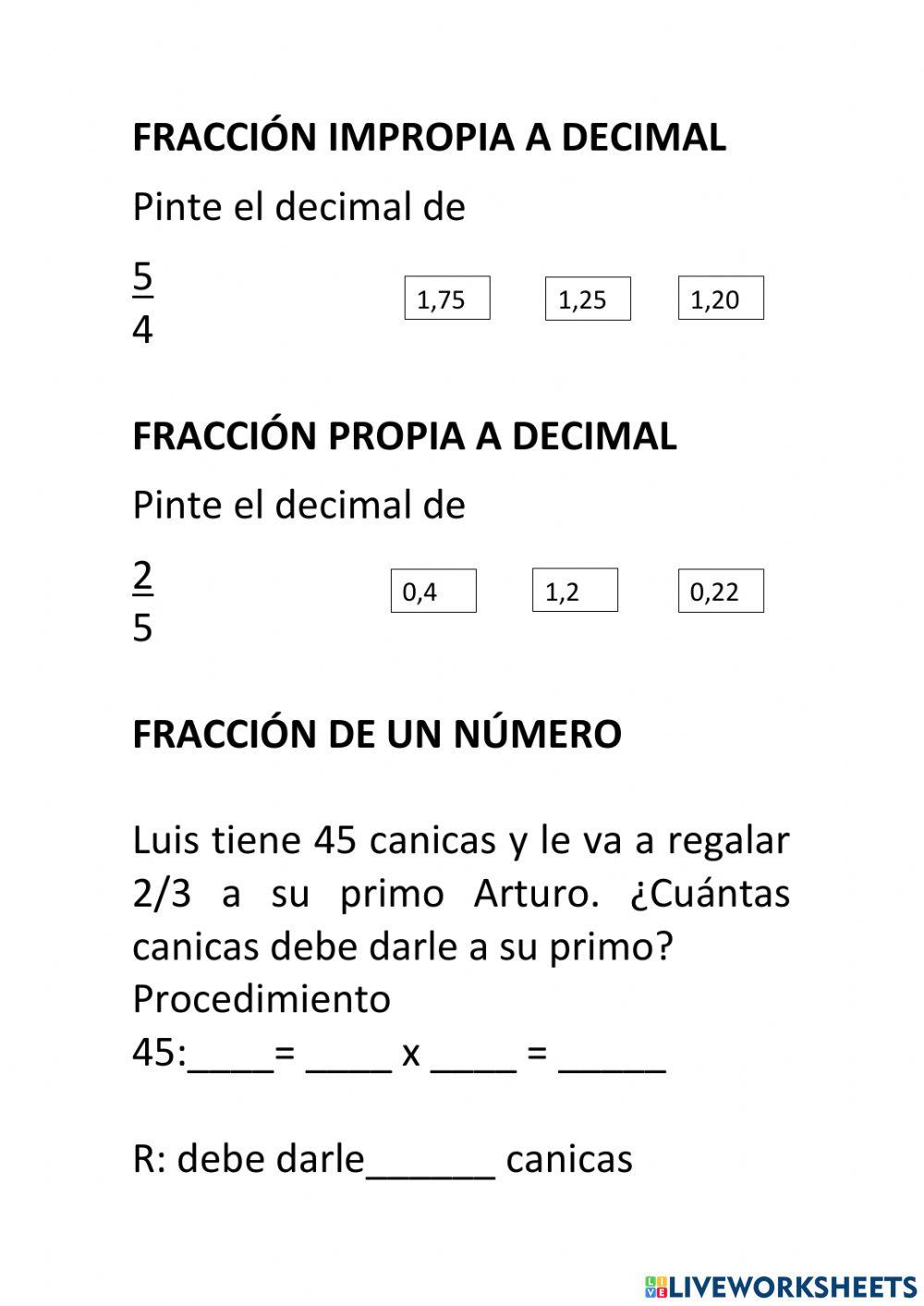 Fracciones Fracciones