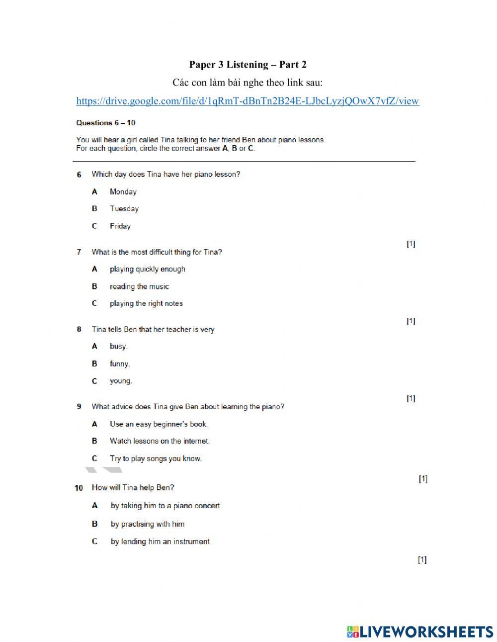 02.05.22- Gold A2A2+- KET Practice