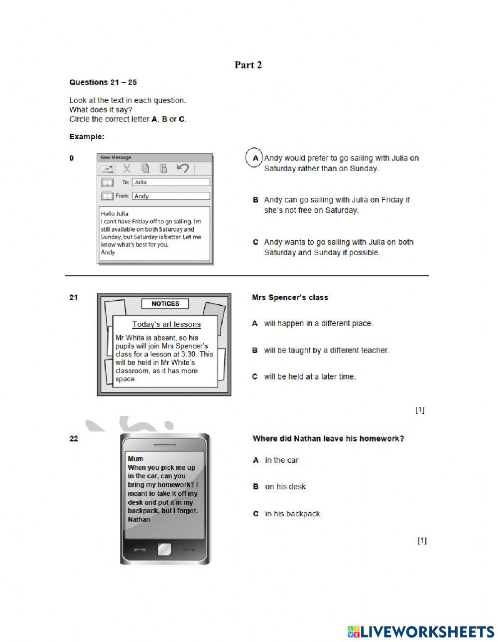 04.05.22- Gold A2A2+- KET Practice