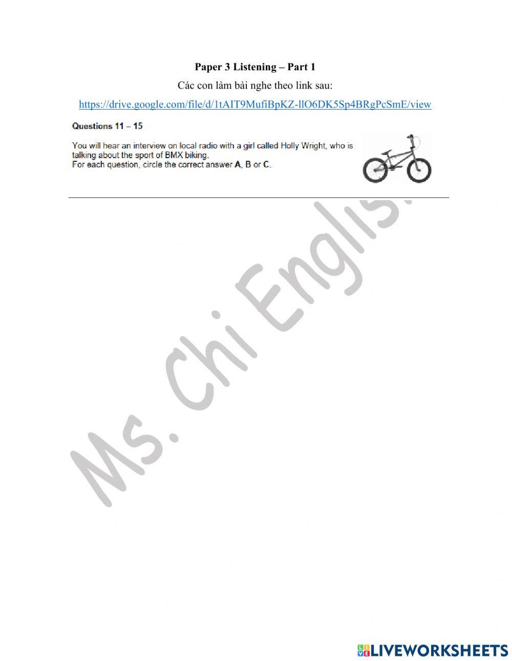 04.05.22- Gold A2A2+- KET Practice