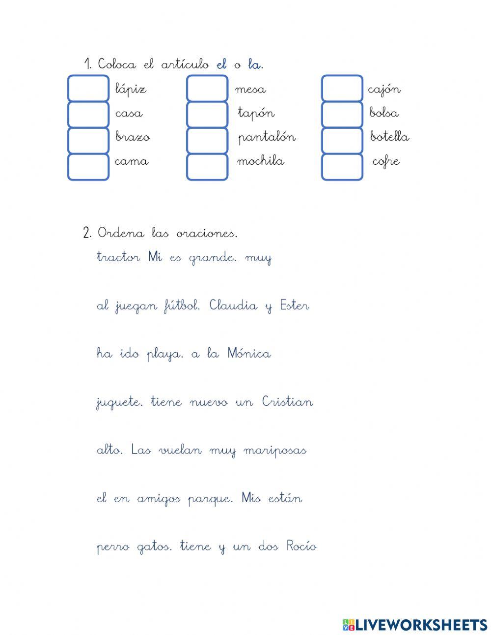 Ficha interactiva lengua