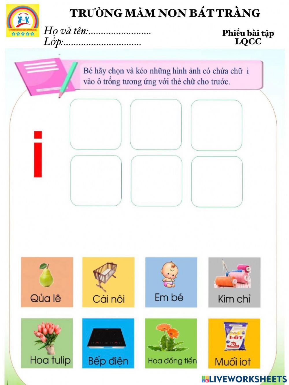 Phiếu BT LQCC- MN Bát Tràng