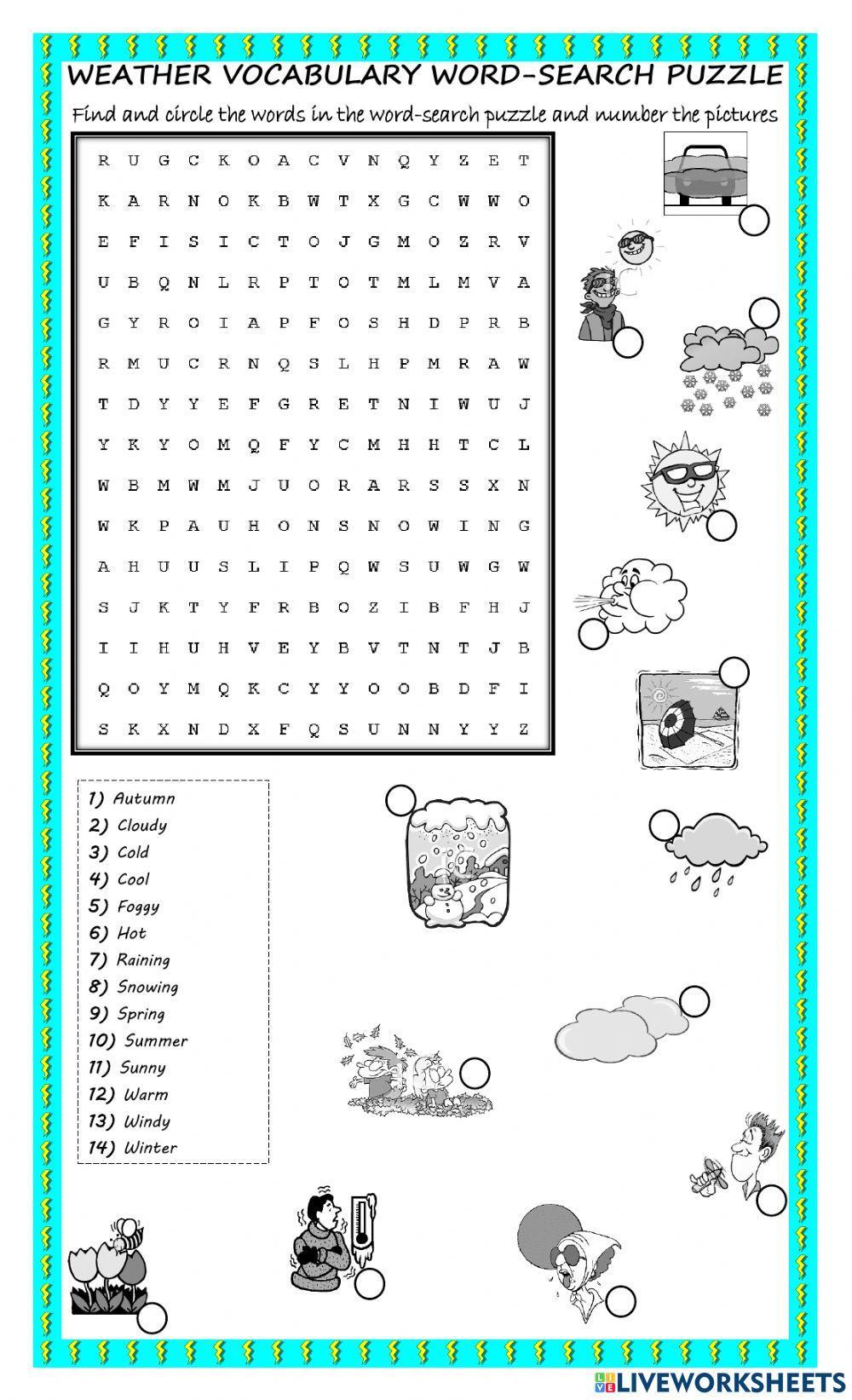 Weather wordsearch