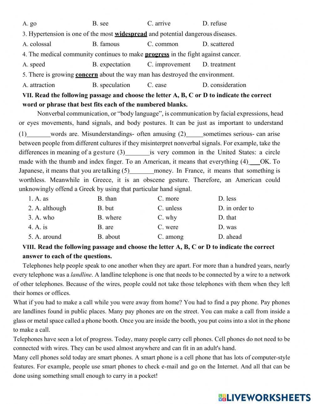 Grade 8- Final term 2 (Lower Le)