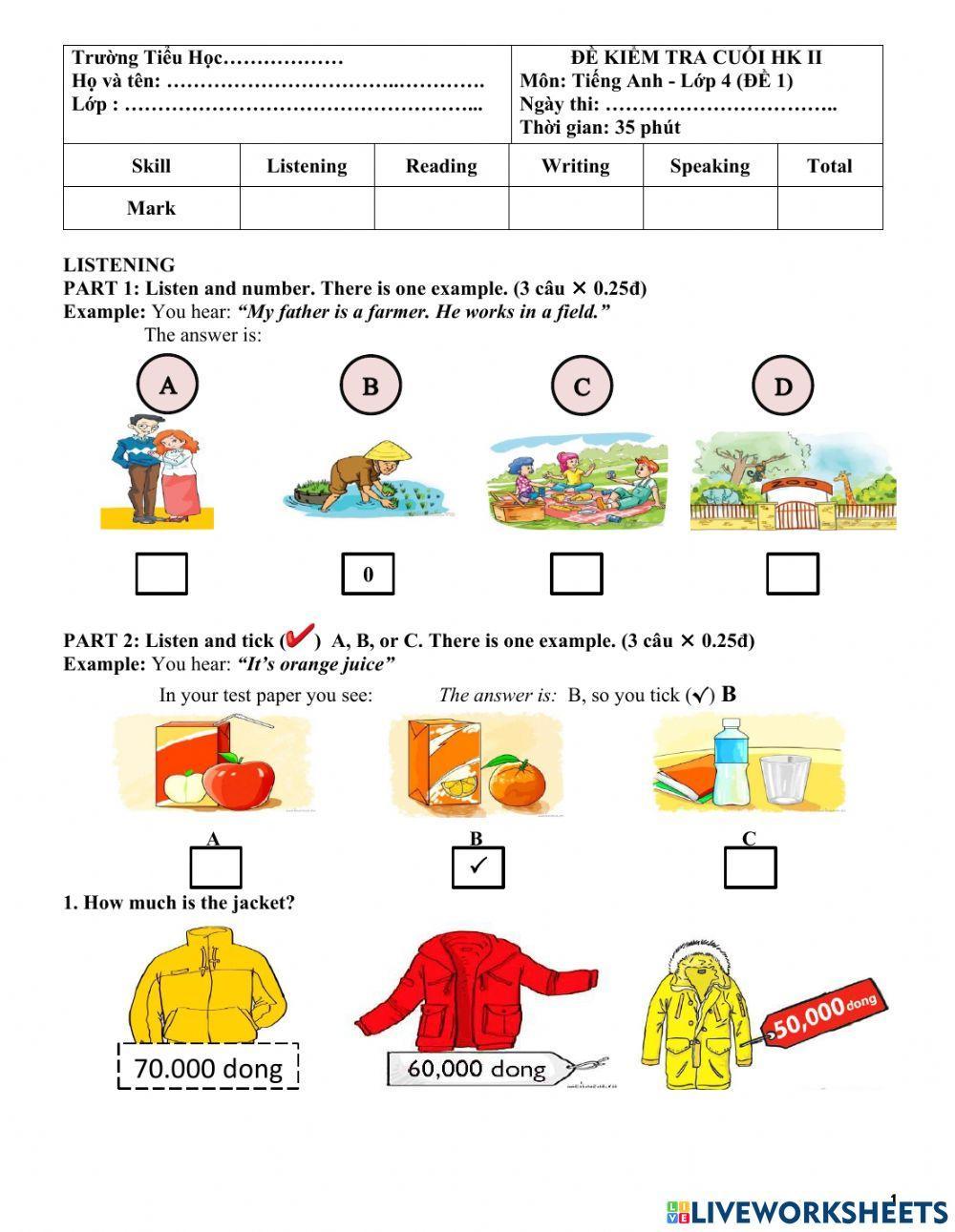 4 - the final test 1 -TERM II