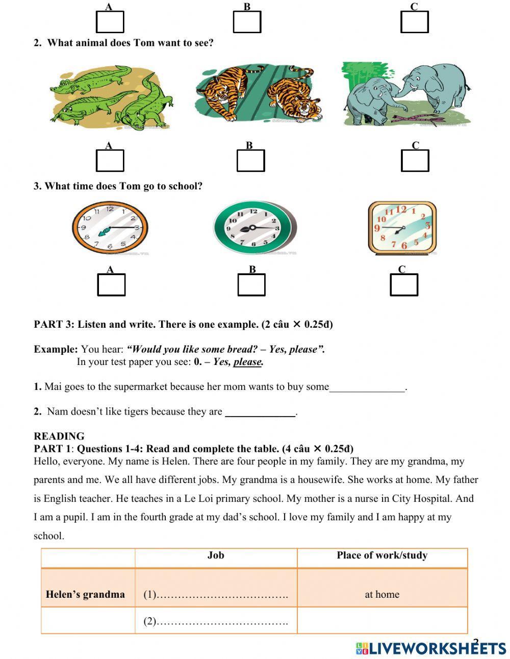 4 - the final test 1 -TERM II