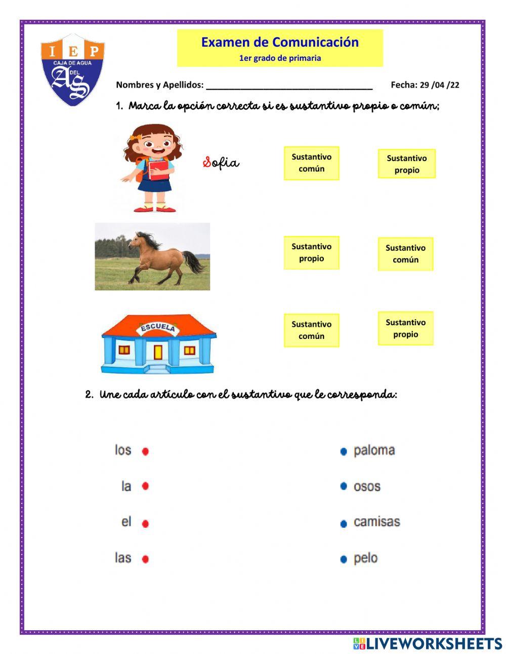 Examen de comunicación