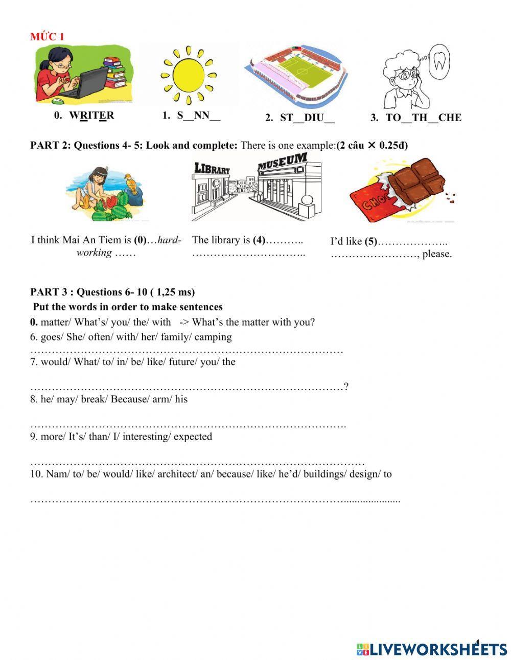 5 - the final test 2 - term 2