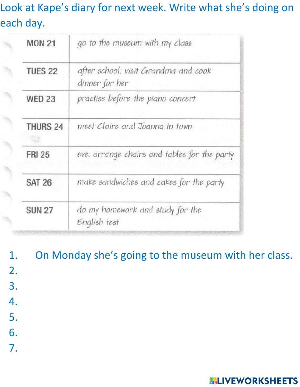 Going to for future plans