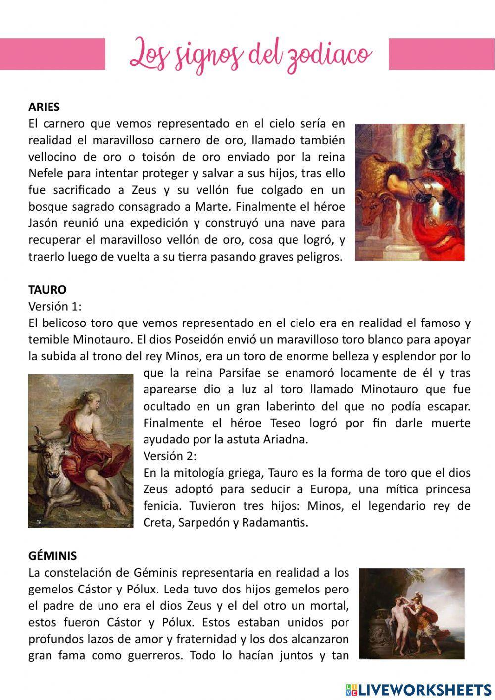 Signos del zodiaco