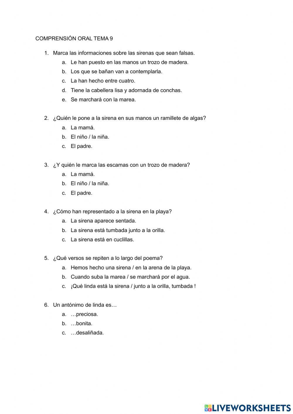 Comprensión oral tema 9. Lobillo