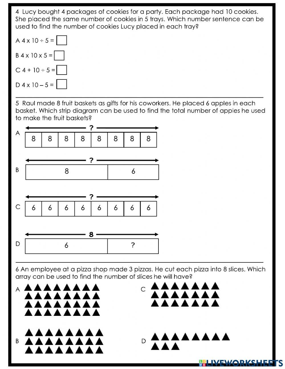 3.5B Represent Multiplication and Division Problems Practice -1