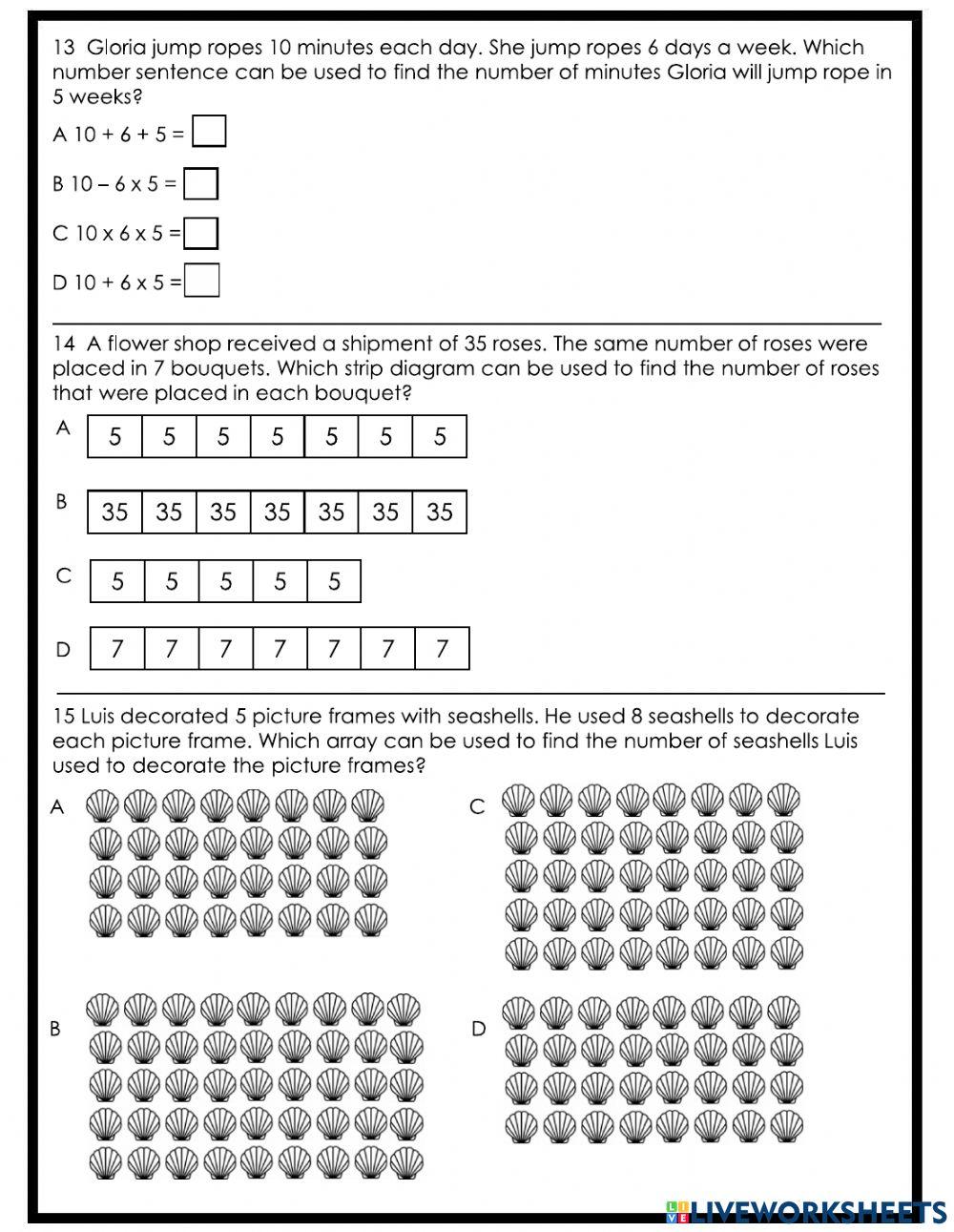3.5B Represent Multiplication and Division Problems Practice -1