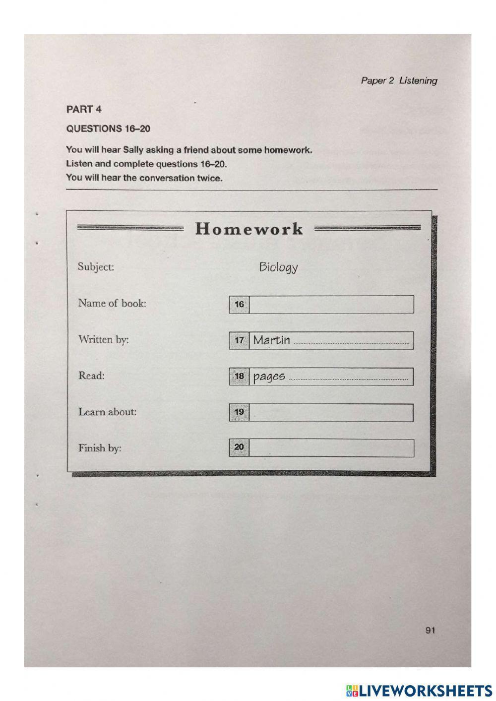 Ket 5.4 listening test