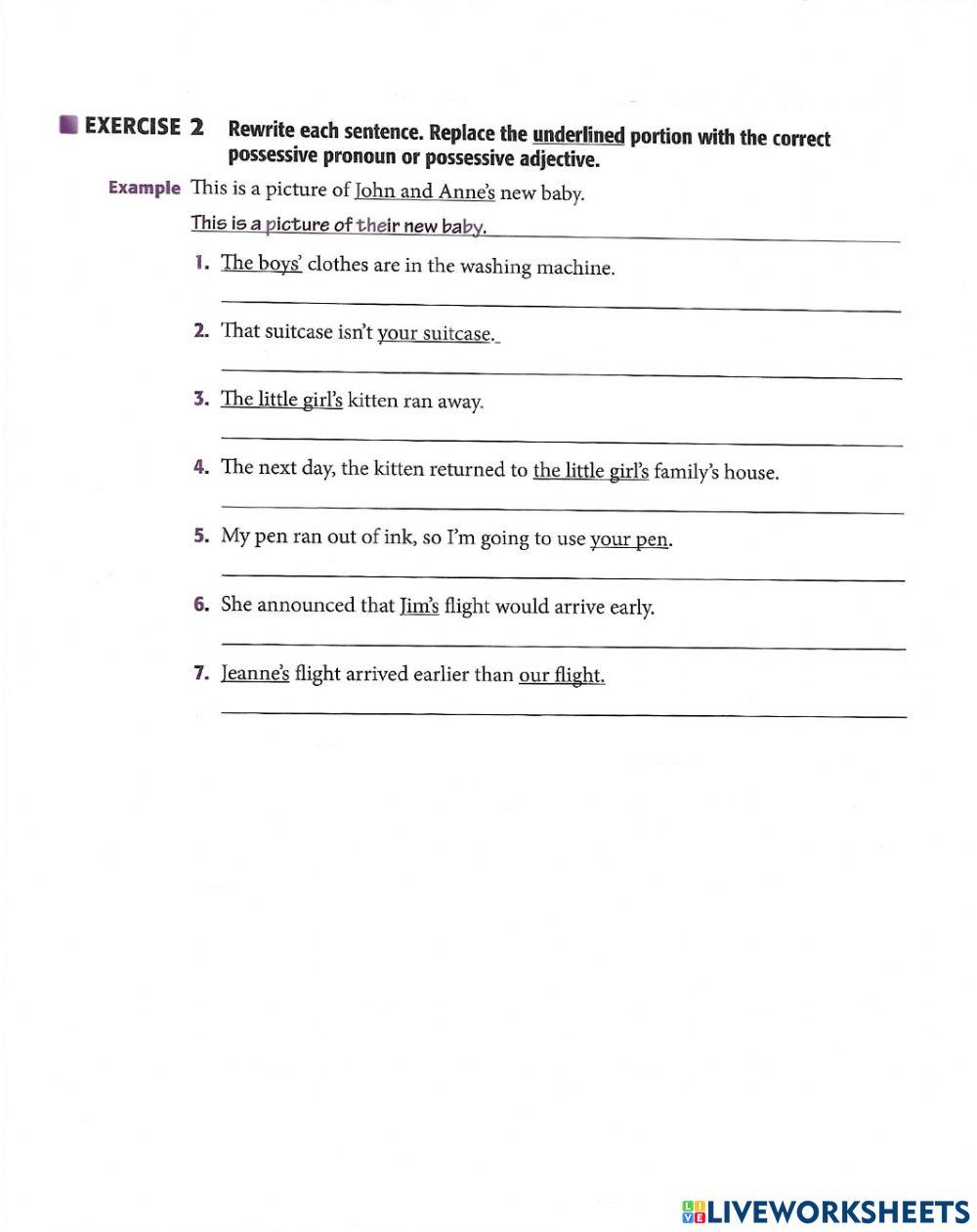 Possessive Adjectives and Pronouns