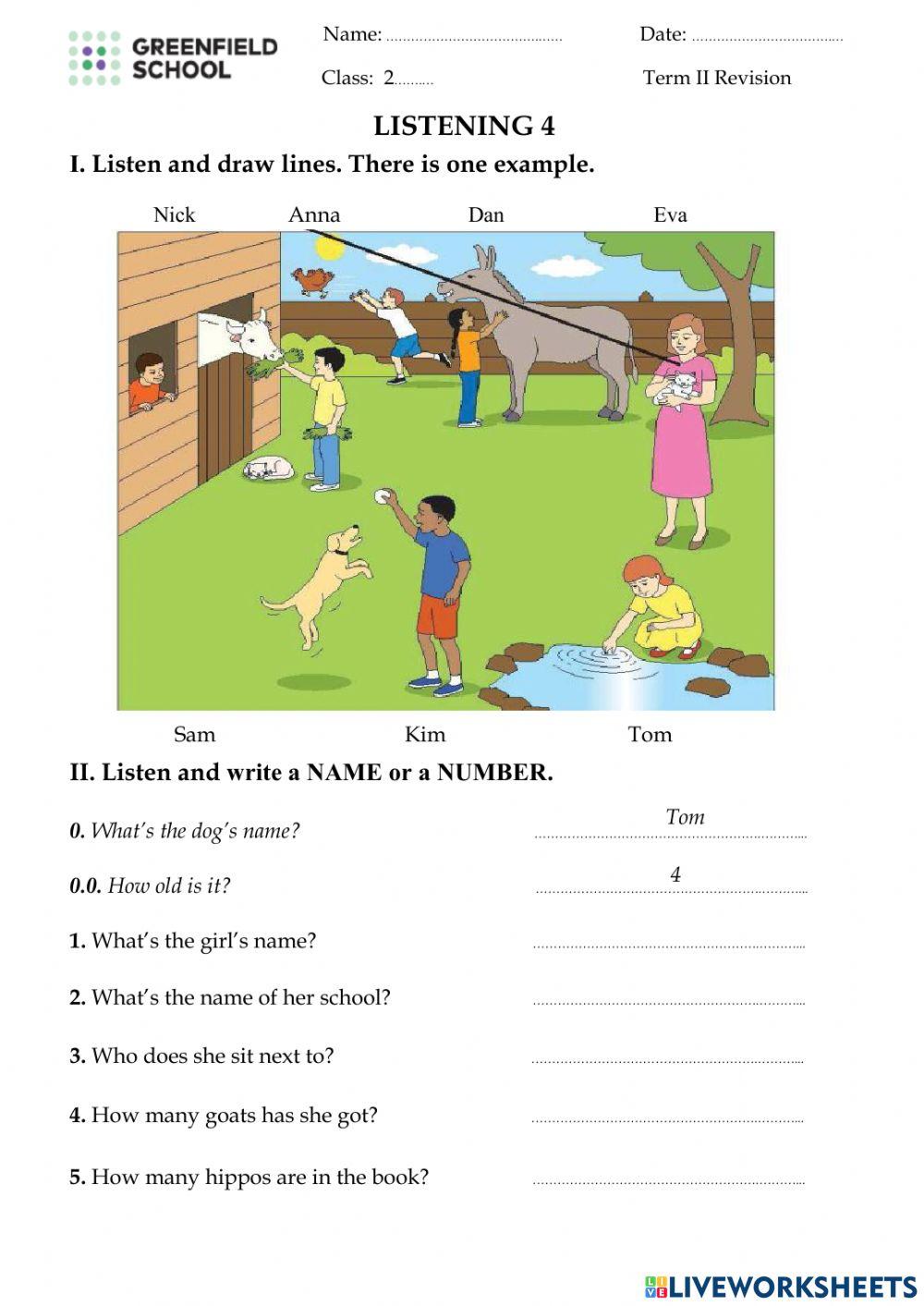 Endterm 2 Revision. Listening 4