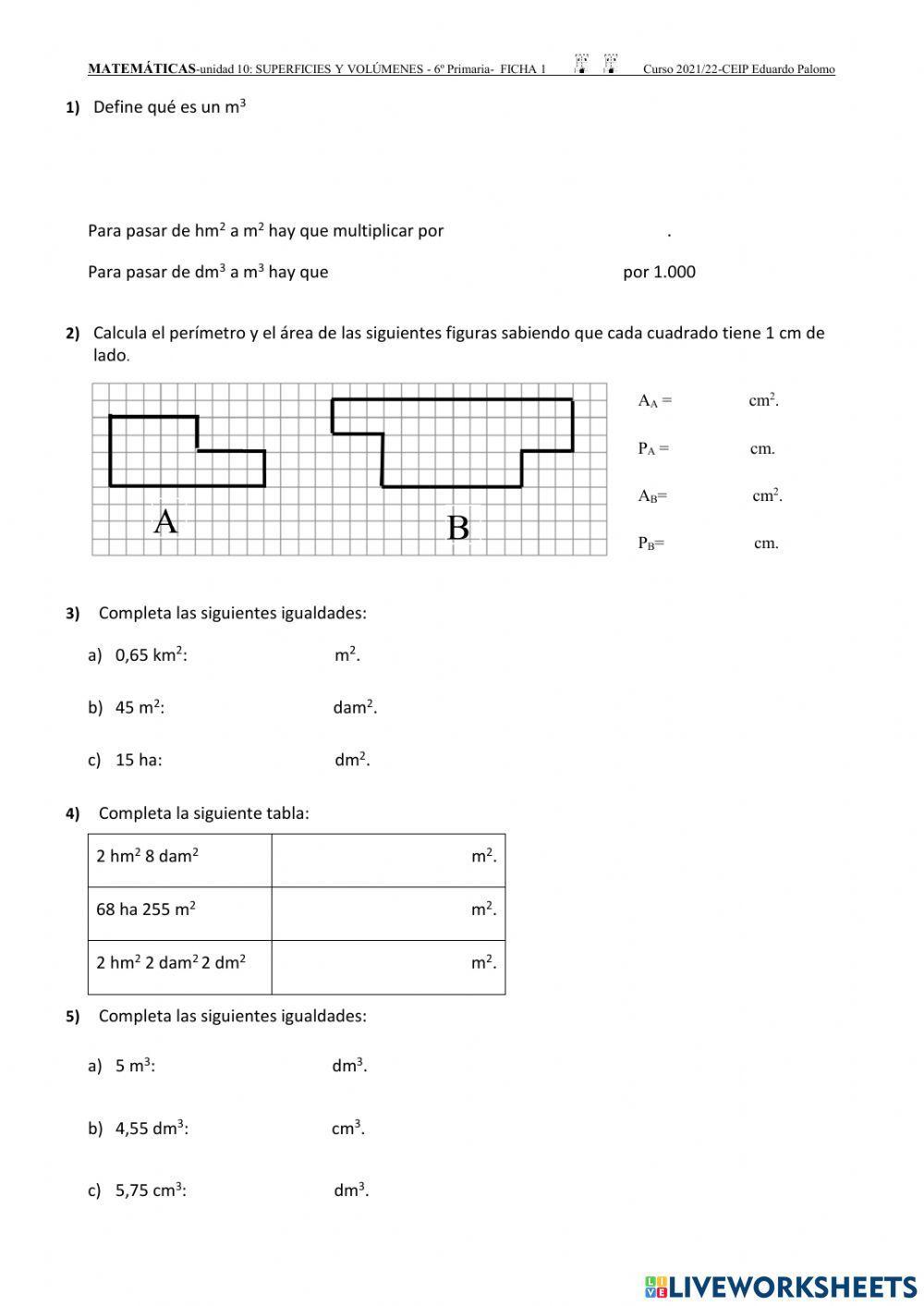 Superficie y volumen